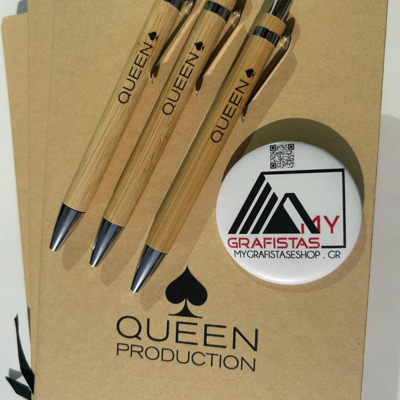 Στυλό bamboo με εκτύπωση το λογότυπο σας  0,30€ κωδ. 7318-18