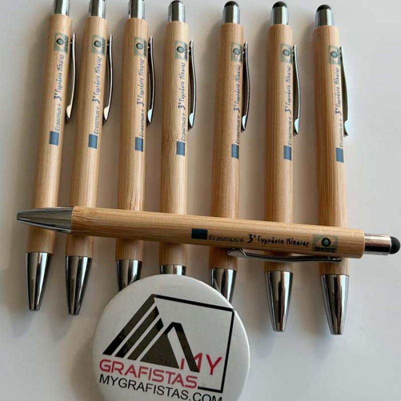Στυλό bamboo με εκτύπωση το λογότυπο σας  0,30€ κωδ. 7318-18