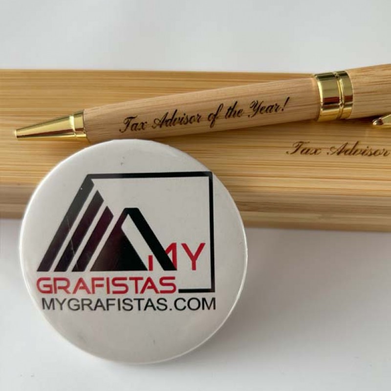 pen in bamboo box Με Χάραξη το Σχέδιο σας Κωδ.09912-436