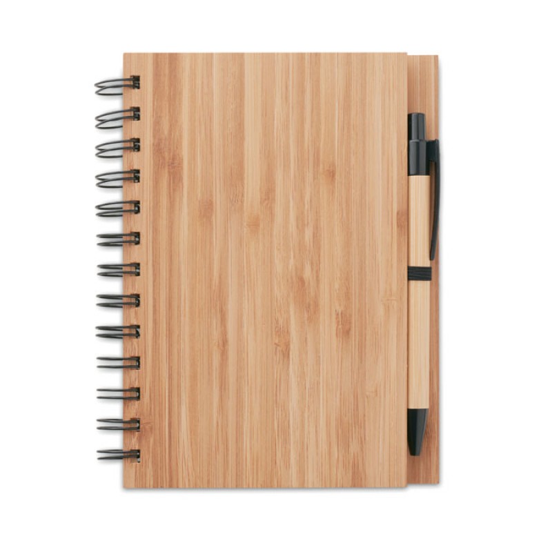 NOTE BOOK bamboo με Χάραξη το Σχεδιο σας Kωδ. 09435-342