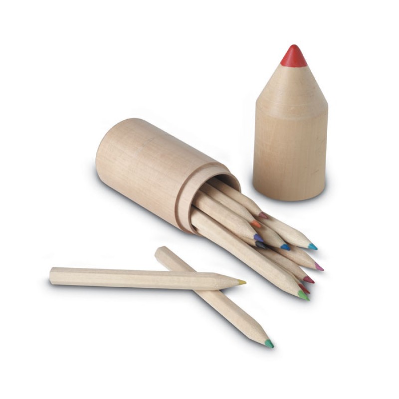 Ξυλομπογιές 12 wooden pencils in pencil shaped wooden box με Εκτύπωση κωδ. 02691-120