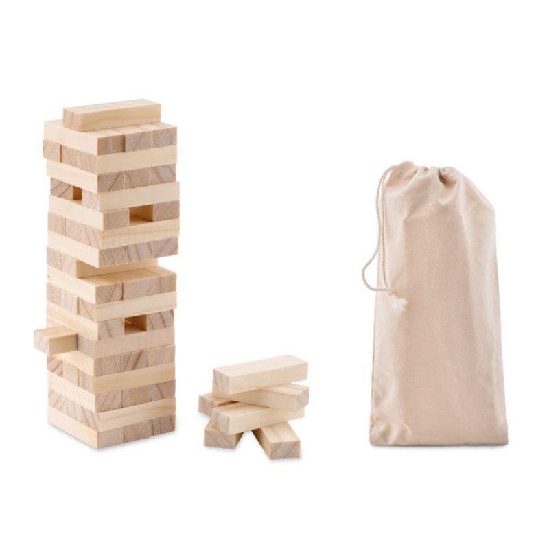 jenga game  με εκτυπωση το Σχεδιο σας στο Πουγκί Κωδ. 09574-231