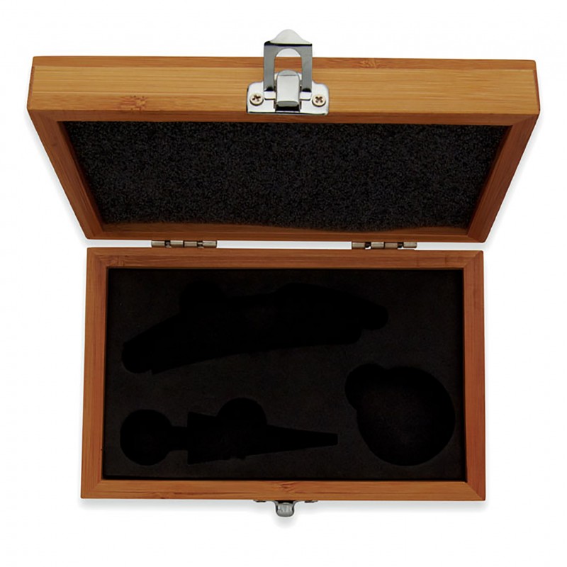 Wine set in bamboo box Με Χάραξη το Σχέδιο σας Κωδ.08147-655 Wine set in bamboo box Με Χάραξη το Σχέδιο σας Κωδ.08147-655