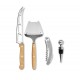 Bamboo cheese and wine set κωδ.8416-1845 Με Χάραξη  LASER το Σχέδιο σας 