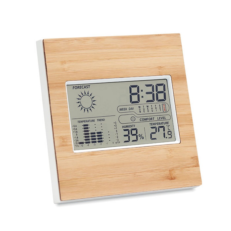 Weather station with bamboo front, Με Χάραξη το Σχέδιο σας Κωδ.09959-644 Weather station with bamboo front, Με Χάραξη το Σχέδιο σας Κωδ.09959-644