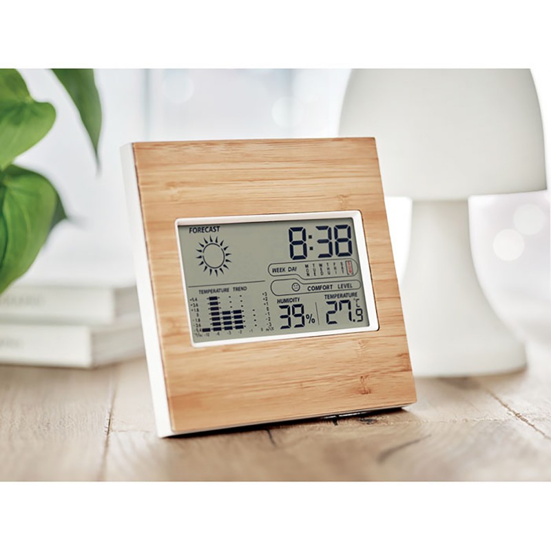 Weather station with bamboo front, Με Χάραξη το Σχέδιο σας Κωδ.09959-644 Weather station with bamboo front, Με Χάραξη το Σχέδιο σας Κωδ.09959-644
