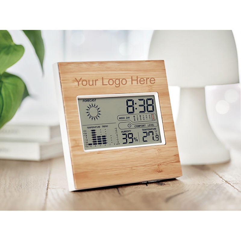 Weather station with bamboo front, Με Χάραξη το Σχέδιο σας Κωδ.09959-644 Weather station with bamboo front, Με Χάραξη το Σχέδιο σας Κωδ.09959-644