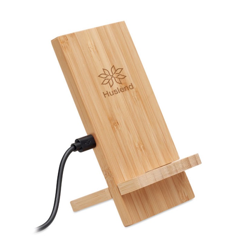 wireless charger stand in bamboo Με Χάραξη  το Σχεδιο σας Κωδ.06277-767 