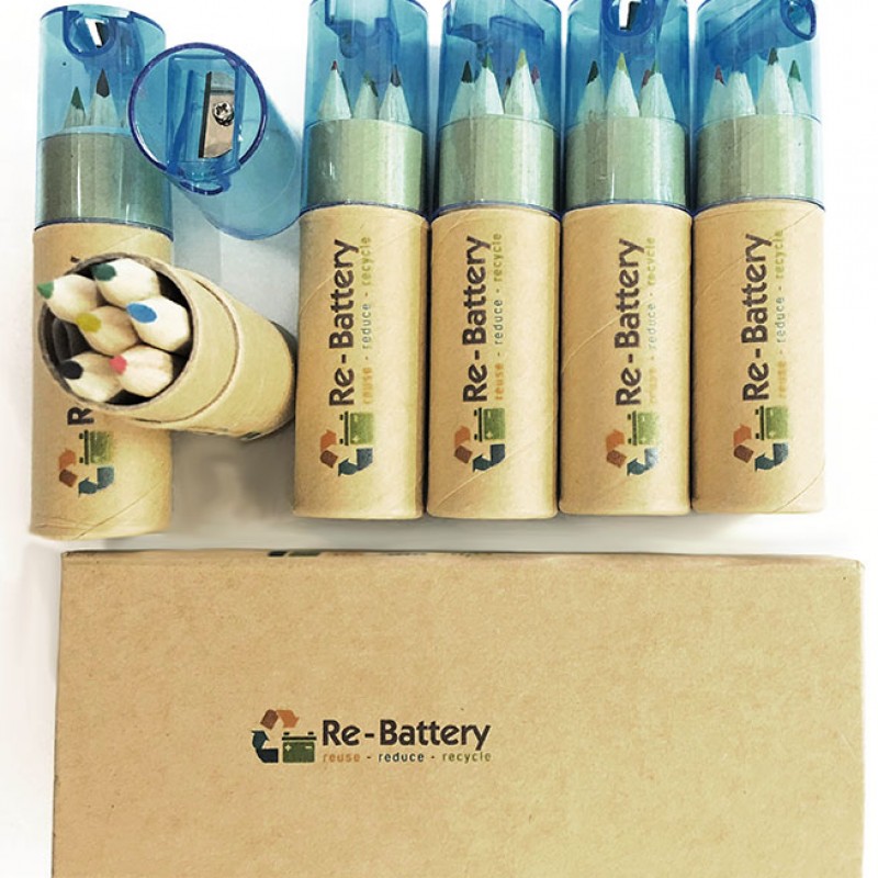 ΞΥΛΟΜΠΟΓΙΕΣ  6 piece colouring pencils in tube.   Με Εκτύπωση Το Σχεδιο σας κωδ.08580 023 