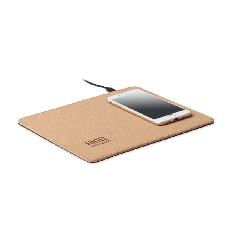 Cork mouse pad with 15W wireless charger Με Χάραξη το το Σχεδιο σας Κωδ. 06476-751