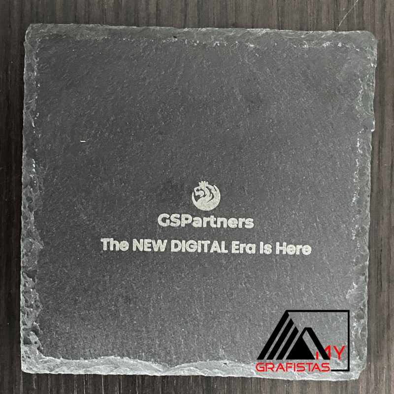 Souver Σετ από 4 σουβέρ από σχιστόλιθο με βάση EVA με Xάραξη Laser το Σχέδιο σας  κωδ. 09124-280