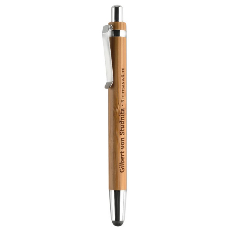 Στυλό Τouch bamboo με εκτύπωση  ή Χάραξη το λογότυπο σας κωδ. 8052-021