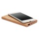 Wireless charging and power bank with 6000 mAh capacity in Bamboo casing. Κωδ. 09662-12 Με Χάραξη το Σχέδιο σας