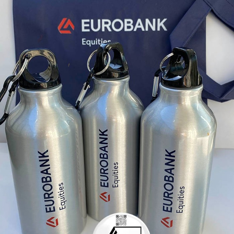 Aluminium bottle  400ml. Με Εκτύπωση το σχεδιο σας  2,70€  κωδ. 02403-165