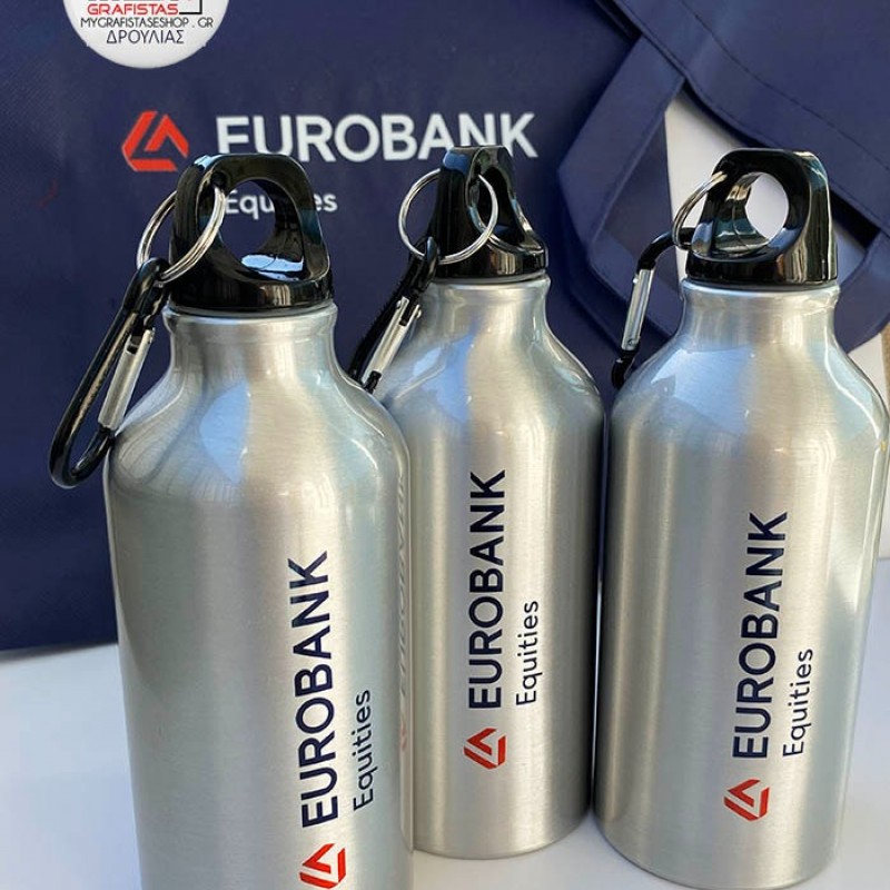 Aluminium bottle  400ml. Με Εκτύπωση το σχεδιο σας  2,70€  κωδ. 02403-165