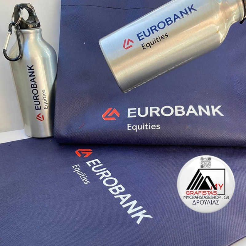 Aluminium bottle  400ml. Με Εκτύπωση το σχεδιο σας  2,70€  κωδ. 02403-165