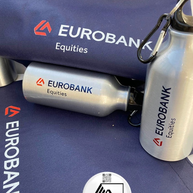 Aluminium bottle  400ml. Με Εκτύπωση το σχεδιο σας  2,70€  κωδ. 02403-165