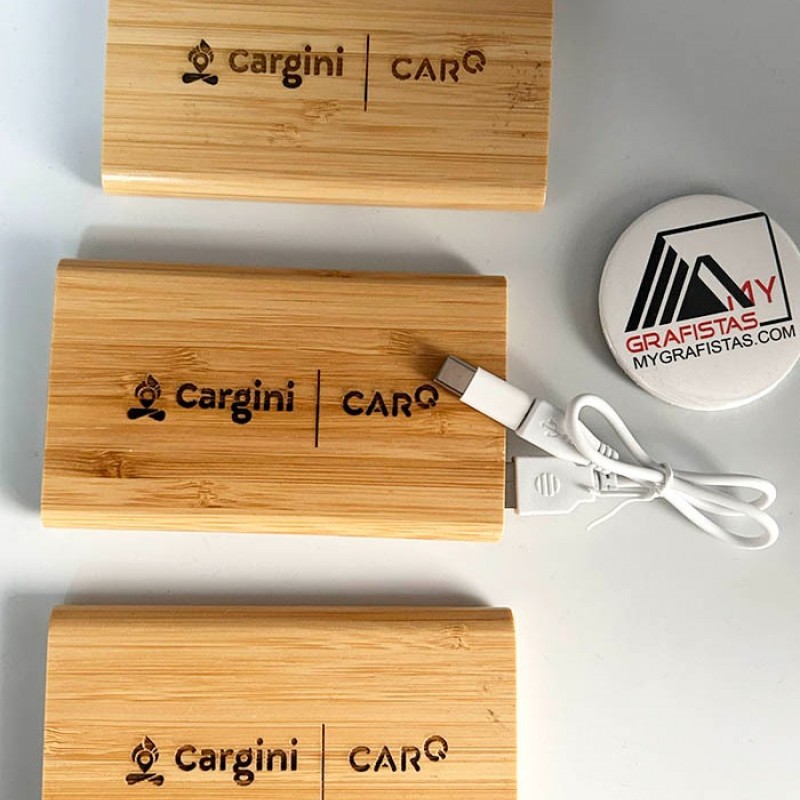 Power bank wood Με χάραξη το Σχεδιο σας Κωδ.9663-882 