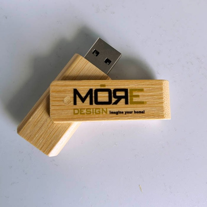 bamboo Usbstick 16GB Με Εκτύπωση Το σχεδιο μας κωδ. 01202 
