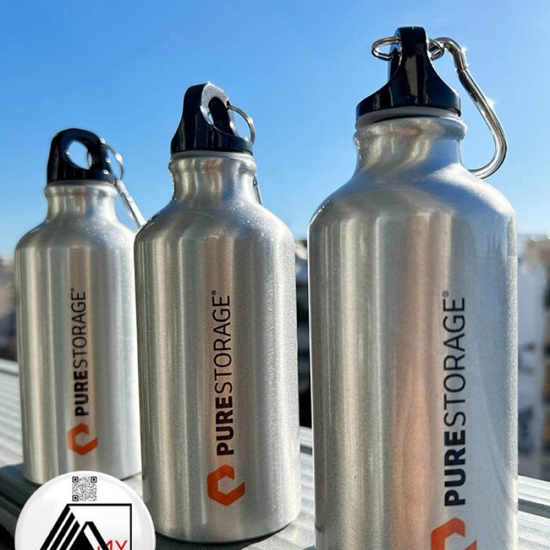 Aluminium bottle  400ml. Με Εκτύπωση το σχεδιο σας  2,70€  κωδ. 02403-165