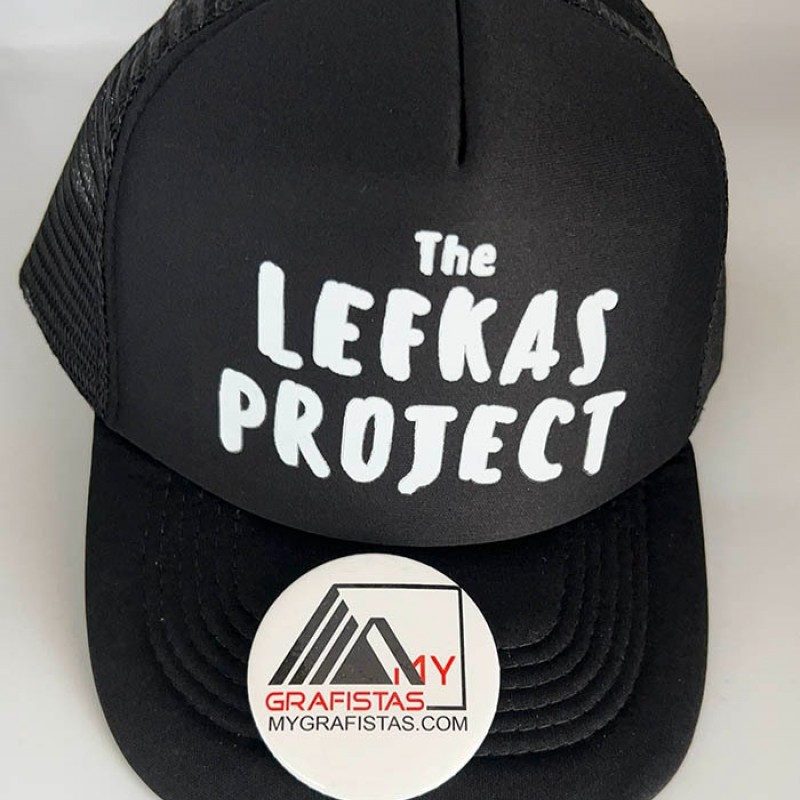 Καπέλα με δίχτυ Μαύρο Με Εκτύπωση το Σχεδιο σας  2,30€  Κωδ.0100-120 