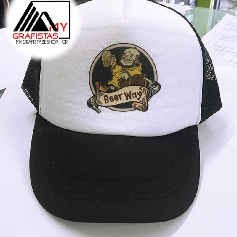 Καπέλο με δίχτυ με Εκτύπωση το Σχεδιο σας  1.8€   Kωδ.02580 