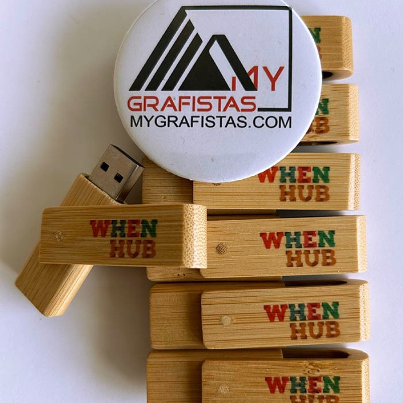 bamboo Usbstick 16GB Με Εκτύπωση Το σχεδιο μας κωδ. 01202 