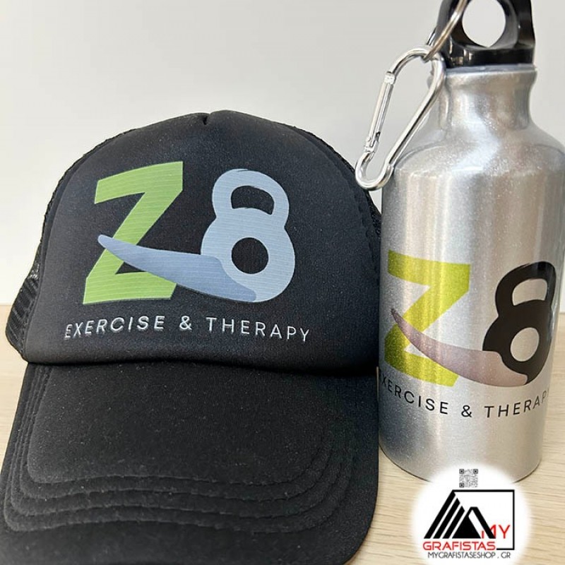 Καπέλα με δίχτυ Μαύρο Με Εκτύπωση το Σχεδιο σας  2,30€  Κωδ.0100-120 