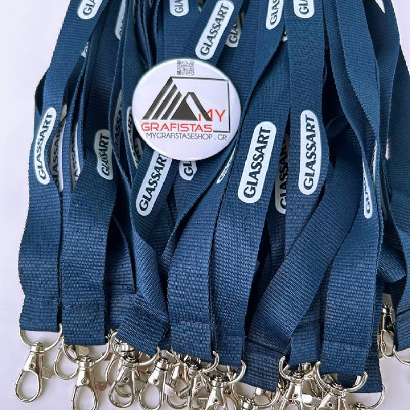 Lanyard  2cm with metal hook με Εκτύπωση το Σχεδιο σας   κωδ, 09058