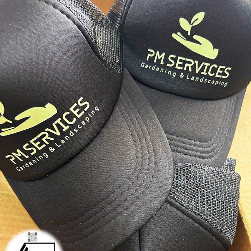 Καπέλα με δίχτυ Μαύρο Με Εκτύπωση το Σχεδιο σας  2,30€  Κωδ.0100-120 