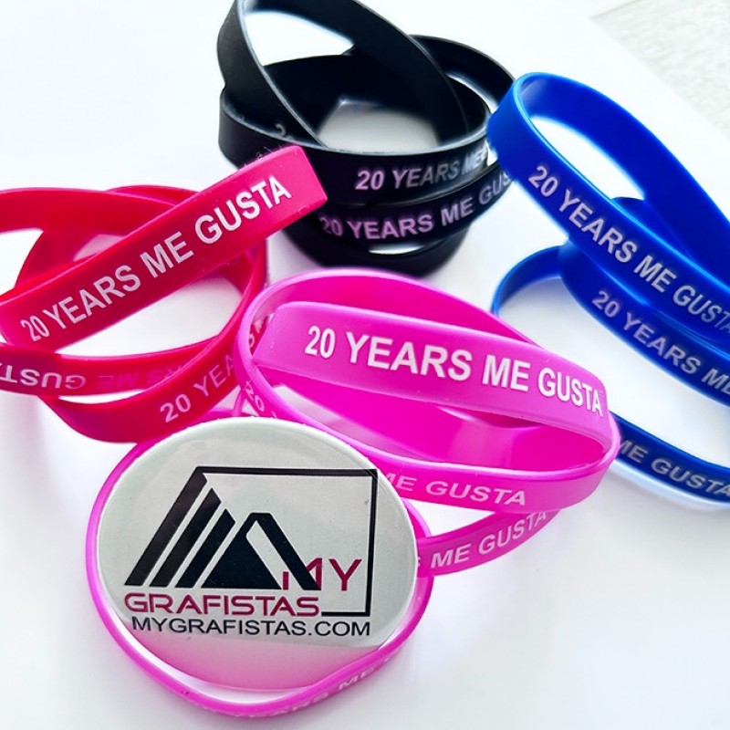 Βραχιολάκια Σιλικόνης με Εκτύπωση το Σχεδιο σας Κωδ.08913