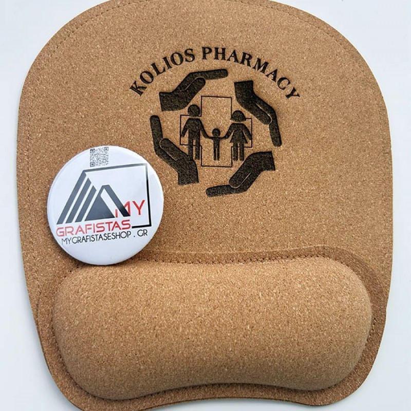 Mouse pad Cork Με Xάραξη Laser το Σχέδιο σας Kωδ.02113-171
