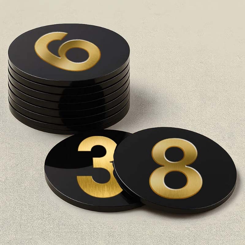 Plexiglass Αρίθμιση Πόρτας Ξενοδοχείων Ιατρείων Γραφείων Κωδ.0117