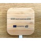 Wireless charging pad with 2 USB port 2.0 hubs in bamboo  Με Χάραξη το Σχέδιο σας Κωδ. 09698-535