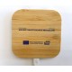 Wireless charging pad with 2 USB port 2.0 hubs in bamboo  Με Χάραξη το Σχέδιο σας Κωδ. 09698-535