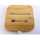 Wireless charging pad with 2 USB port 2.0 hubs in bamboo  Με Χάραξη το Σχέδιο σας Κωδ. 09698-535