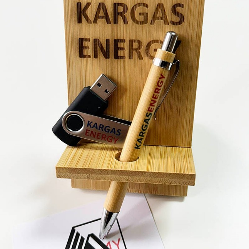 Bamboo phone stand holder Με Χάραξη το Σχεδιο σας  Κωδ.09944-120