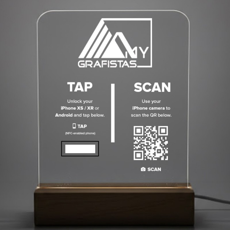 LED Social Media Sign με  χάραξη το Σχεδιο σας κωδ. 1934