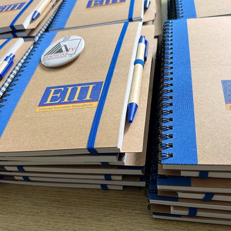 Σημειωματάριο με Στυλό Με εκτύπωση το Σχεδιο σας   1,50€ Κωδ. 03775-87 